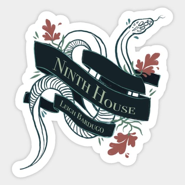 Snake Ninth House Banner - Graphic Illustration Sticker by livelonganddraw